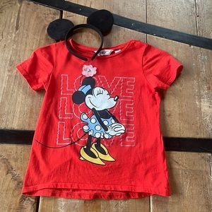 Disney Minnie mouse love T-shirt with mouse ears